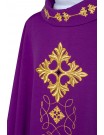 Chasuble richly embroidered, decorative stones - purple (H67)