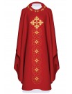 Chasuble richly embroidered, decorative stones - red (H68)