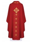 Chasuble richly embroidered, decorative stones - red (H68)