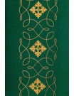 Chasuble richly embroidered, decorative stones - green (H69)