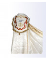 Cope color white/ecru with gold stripe + stole
