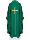 Embroidered chasuble with cross - green (H73)