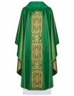 Chasuble richly embroidered, glossy fabric - green (H78)