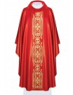 Chasuble richly embroidered, shining fabric - red (H79)