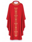 Chasuble richly embroidered, glossy fabric - red (H80)