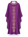 Chasuble richly embroidered, shining fabric - purple (H81)