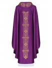 Chasuble richly embroidered, shining fabric - purple (H81)