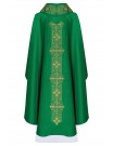 Chasuble richly embroidered, shining fabric - green (H82)