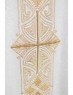 Chasuble richly embroidered, shining fabric - ecru (H83)