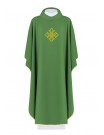 Embroidered chasuble with the symbol of the Cross - green (H93)