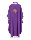 Chasuble embroidered with the symbol of the Cross - purple (H94)