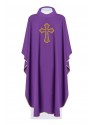 Chasuble embroidered with the symbol of the Cross - purple (H95)