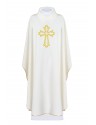 Chasuble embroidered with the symbol of the Cross - ecru (H96)