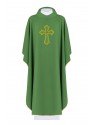 Embroidered chasuble with the symbol of the Cross - green (H97)