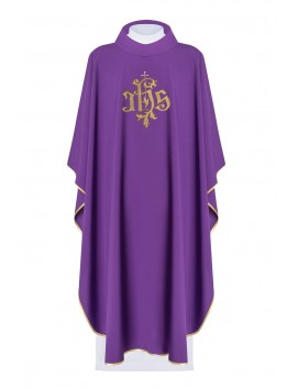 Chasuble embroidered with the symbol of the cross - purple (H99)