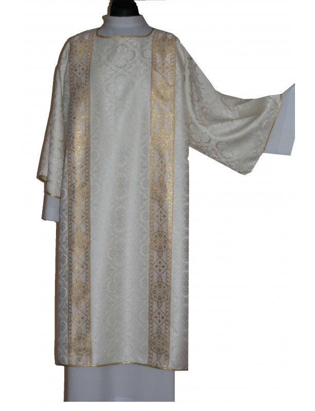 Dalmatic color white - rosette