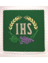 Grünes Kelchbahrtuch IHS-Muster