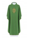 Ornat haftowany z symbolem IHS - zielony (H112)