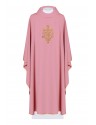 Chasuble embroidered with IHS symbol - pink (H115)