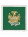Chalice pall green Fish pattern
