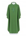Chasuble embroidered with the symbol of the cross - green (H120)