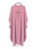 Chasuble embroidered with the symbol of the cross - pink