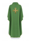 Chasuble embroidered with the symbol of the cross - green (H124)