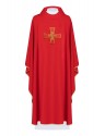 Chasuble embroidered with the symbol of the cross - red (H125)
