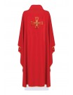 Chasuble embroidered with the symbol of the cross - red (H125)