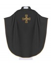 Chasuble embroidered with the symbol of the cross - black (H126)