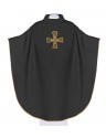 Chasuble embroidered with the symbol of the cross - black (H126)
