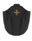 Chasuble embroidered with the symbol of the cross - black (H126)