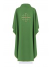 Chasuble embroidered Jerusalem Cross - green (H132)