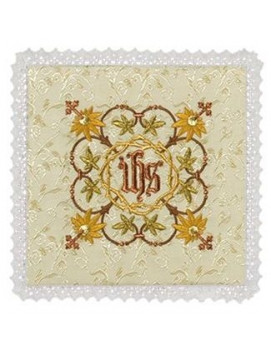 Abendmahlskelch ecru IHS-Muster