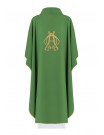 Embroidered chasuble Alpha, Omega - green (H141)
