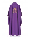Embroidered chasuble Alpha, Omega - purple (H142)