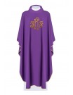 Chasuble embroidered with IHS symbol - purple (H143)