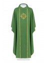 Chasuble embroidered with the symbol of the Cross - green (H148)