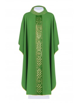 Chasuble richement brodée - vert (H155)