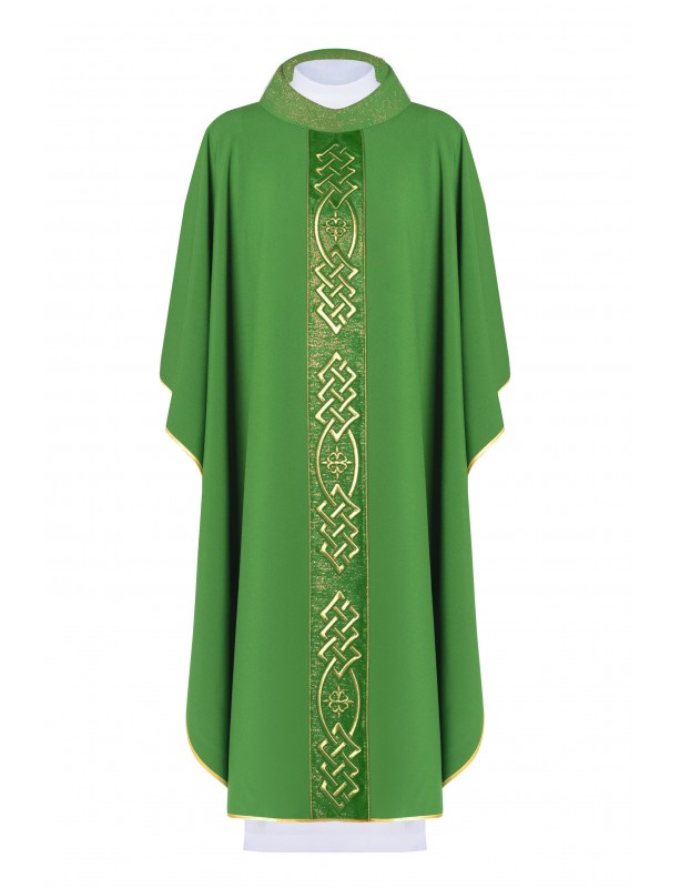 Chasuble richement brodée - vert (H155)