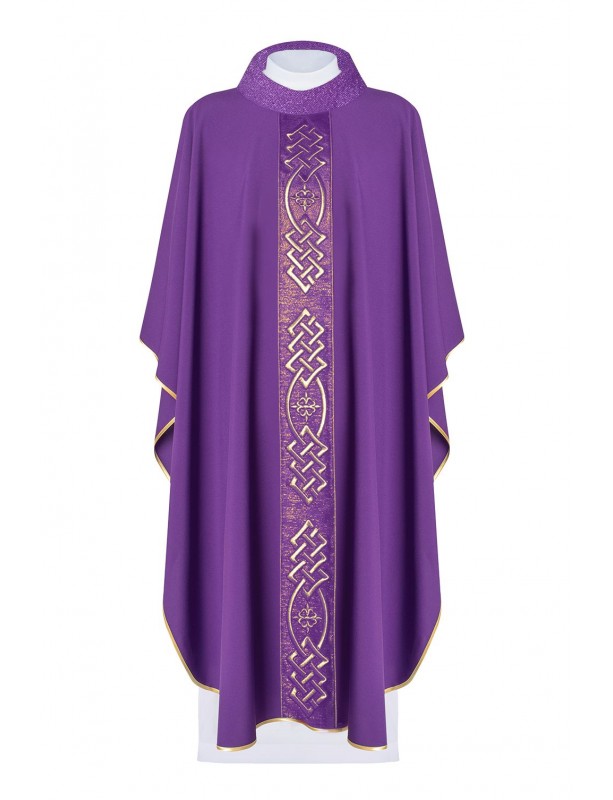 Casula ricamente bordada - roxo