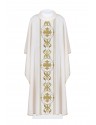 Richly embroidered chasuble - ecru (H160)