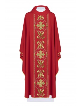 Ornat bogato haftowany - czerwony (H161)