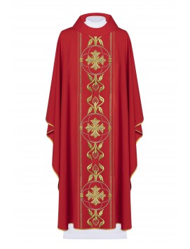 Richly embroidered chasuble - red (H161)