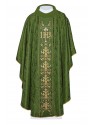 Chasuble richly embroidered IHS - green (H164)