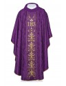 Chasuble richly embroidered IHS - purple (H165)