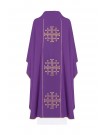 Chasuble embroidered Jerusalem Crosses - purple (H166)