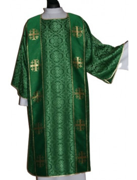 Dalmatic color green - Jerusalem crosses