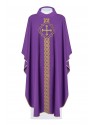 Chasuble Embroidered Cross - purple (H171)