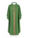 Chasuble embroidered Cross - green (H172)